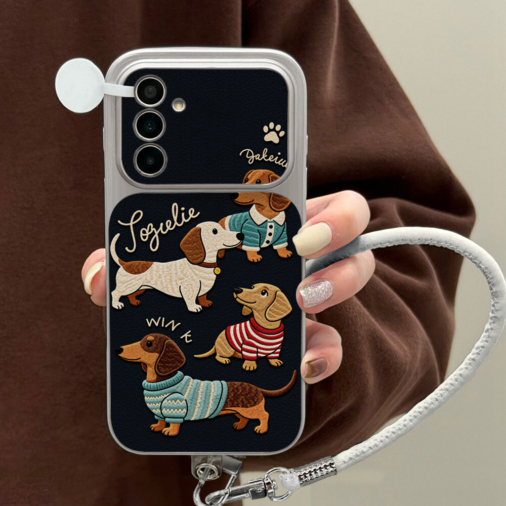 Camera Lens Protector - Cartoon Dachshund Telefoonhoesje voor Samsung A56