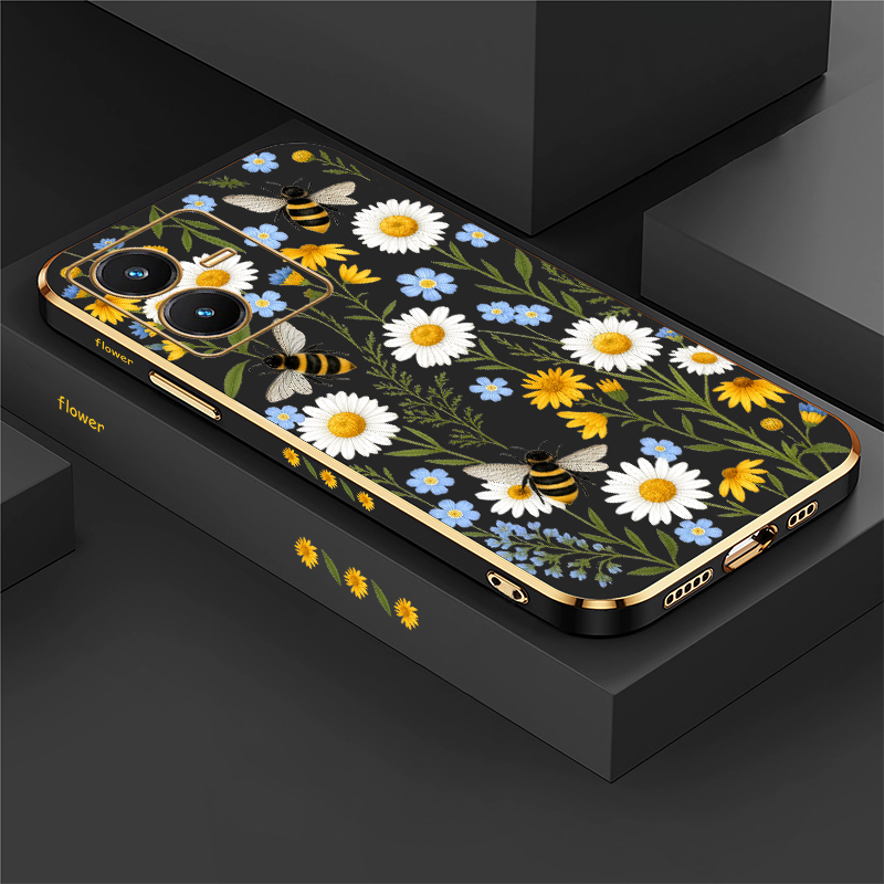 Vivo Y28 - Hoesje met bijenpatroon voor Vivo Y28