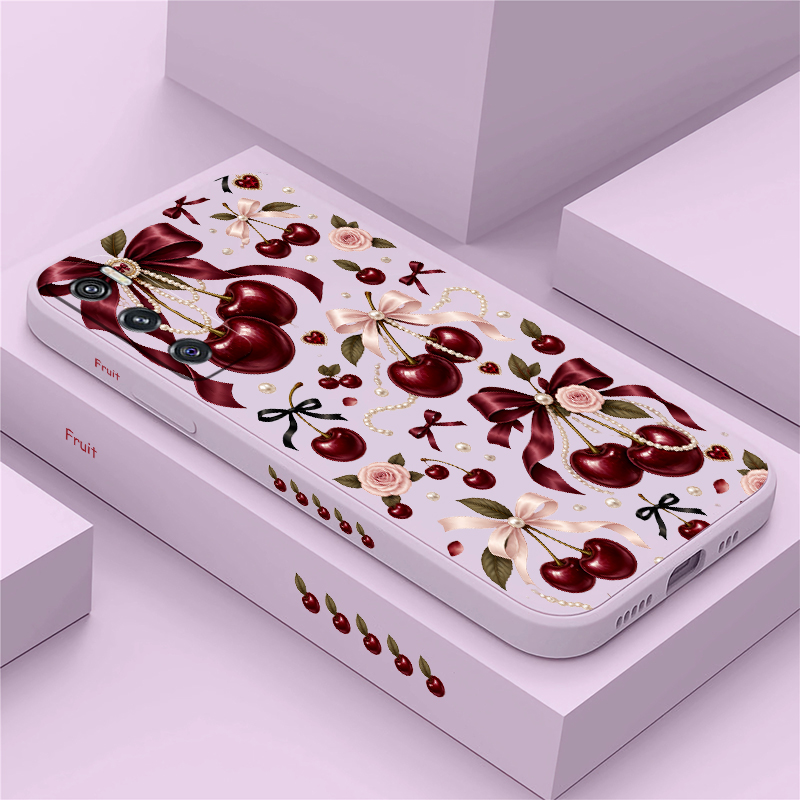 Roze strik, rode kersenprint,  - Vivo V40 recensie en prijs