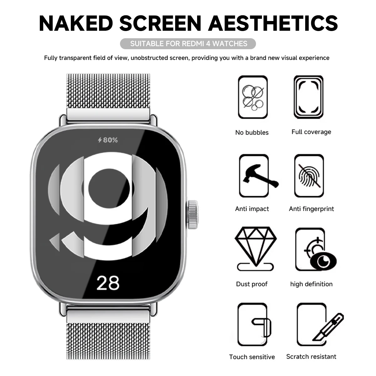 Gehard glas voor Xiaomi Redmi  - Smartwatch Screen Film recensie en prijs
